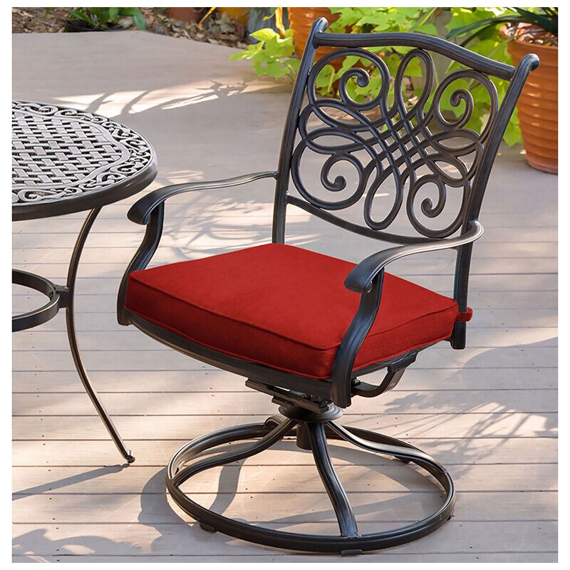 Hanover Traditions 3-Piece Bistro Set - Red, , hires