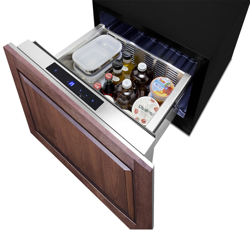 Summit 24 in. 1.6 cu. ft. Outdoor Refrigerator Drawer - Stainless Steel/Panel Ready, , hires