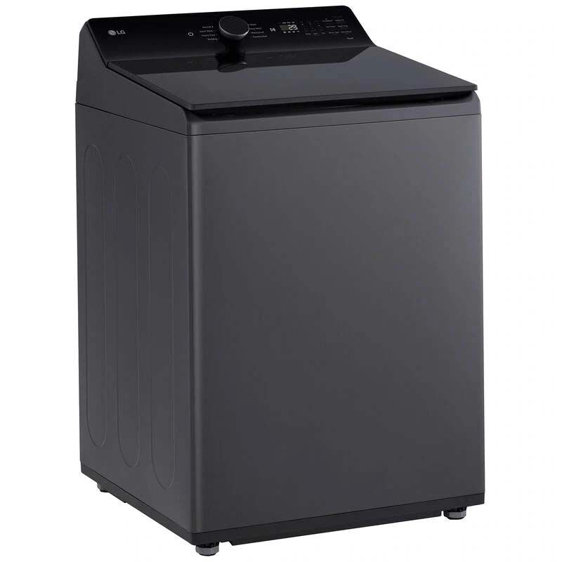 LG 27 in. 5.5 cu. ft. Smart Top Load Washer with EasyUnload, TurboWash3D Technology & AI Sensing - Matte Black, Matte Black, hires