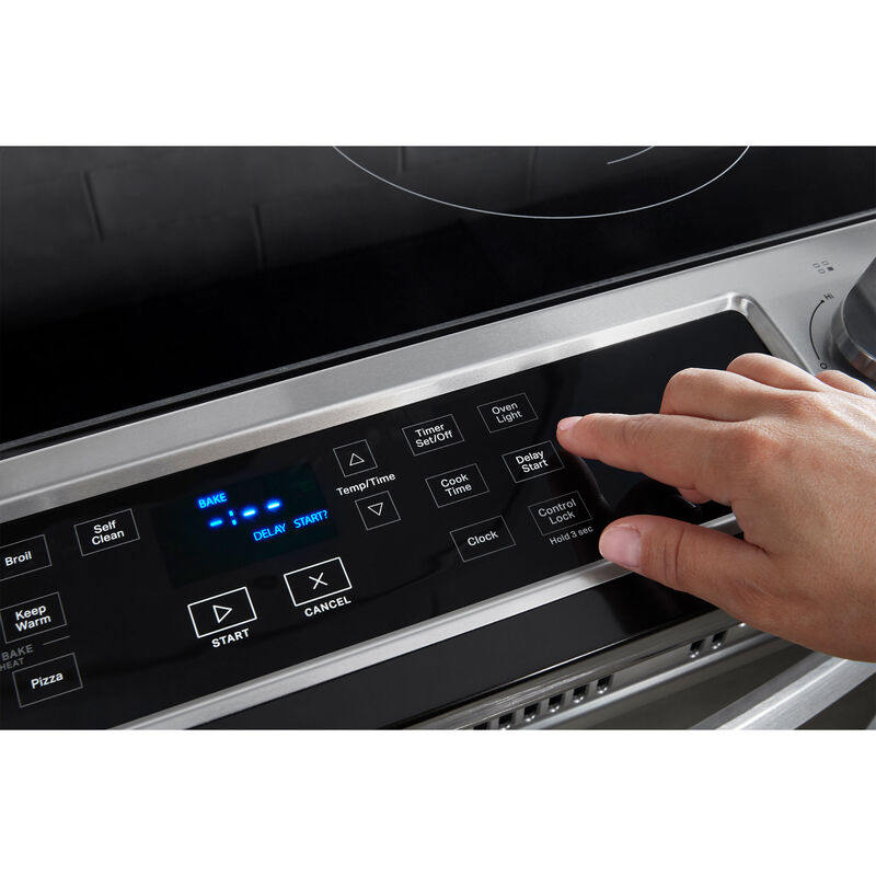 Whirlpool 30 in. 4.8 cu. ft. Slide-In Electric Range with Radiant Burners - Stainless Steel, Stainless Steel, hires