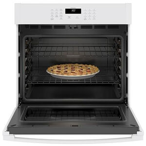 GE 30" 5.0 Cu. Ft. Electric Smart Wall Oven with Self Clean - White, White, hires