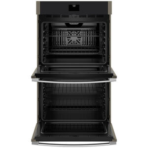 GE 30 in. 10.0 cu. ft. Electric Smart Double Oven with True European Convection & Self Clean - Fingerprint Resistant Slate, , hires