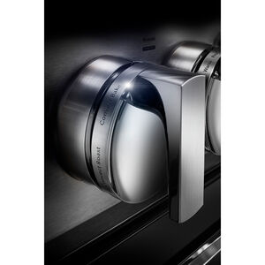 JennAir Noir Series 30 in. 4.1 cu. ft. Smart True European Convection Dual Fuel Range with 4 Sealed Burners - Stainless Steel, , hires