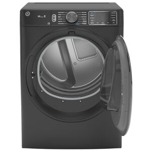 GE 28 in. 7.8 cu. ft. Smart Stackable Electric Dryer with Sensor Dry, Sanitize & Steam Cycle - Carbon Graphite, Carbon Graphite, hires