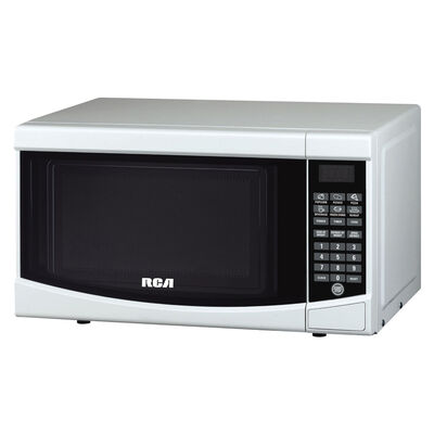 RCA 18 in. 0.7 cu.ft Countertop Microwave with 10 Power Levels - White | RMW733W