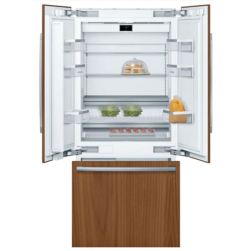 Bosch Benchmark 36 in. 19.4 cu. ft. Built-In Smart Counter Depth French Door Refrigerator with Ice Maker - Custom Panel Ready, , hires
