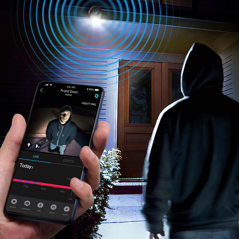 Night Owl - Add_On 2-Camera Deterence 2K Security Camera with 2-Way Audio - White, , hires