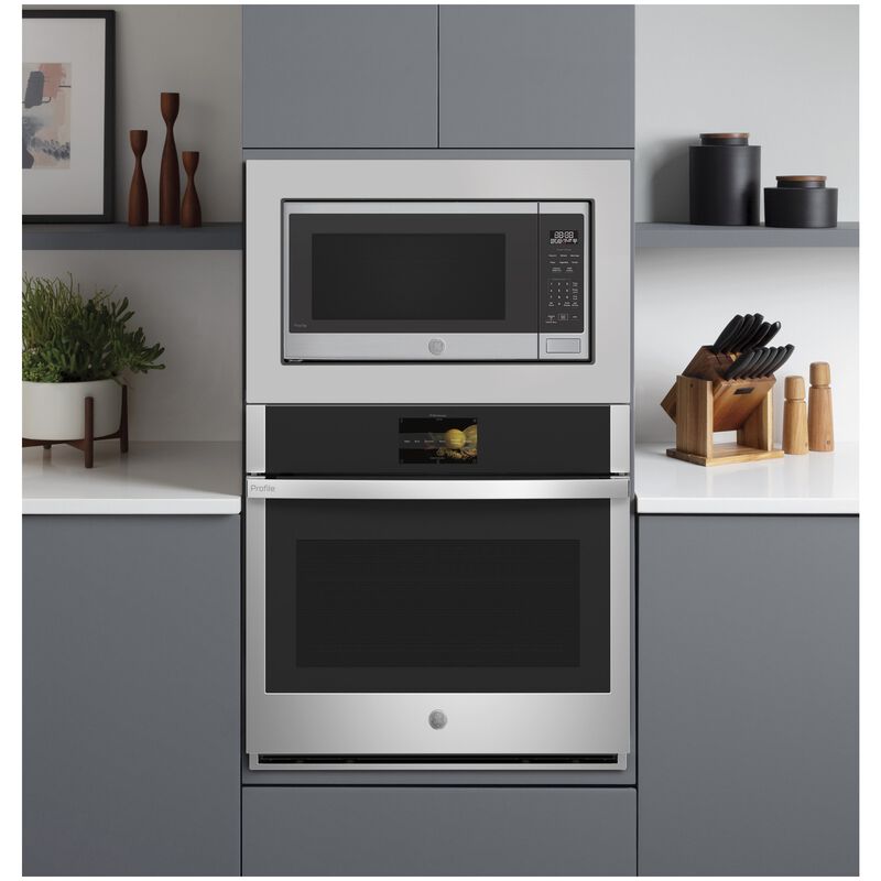 GE Profile 24 in. 2.2 cu. ft. 1100W Smart Built-In Microwave with Sensor Cooking - Stainless Steel, , hires