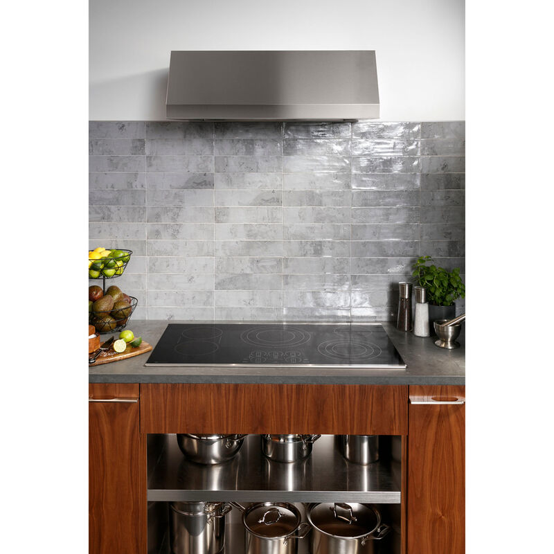 GE Profile 36 in. 5-Burner Smart Electric Cooktop with Power Burner - Black, , hires