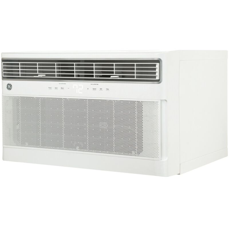 GE 12,000 BTU 230V Heat/Cool Smart Through-the-Wall Air Conditioner with Inverter, 3 Fan Speeds & Remote Control - Soft Gray, , hires