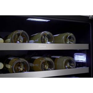 Zephyr Preserv 24 in. Built-In/Freestanding Wine Cooler with Dual Zones & 112 Bottle Capacity - Stainless Steel, , hires