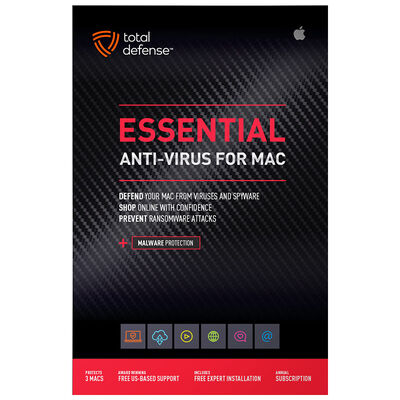 Total Defense Essential Anti-Virus v11 for Mac Digital Download (ESD) - 1 Yr. Subscription. | TLD-13374
