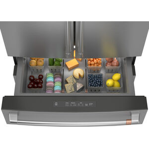 Cafe 36 in. 28.7 cu. ft. Smart 4-Door French Door Refrigerator with Internal Water Dispenser - Stainless Steel, Stainless Steel, hires