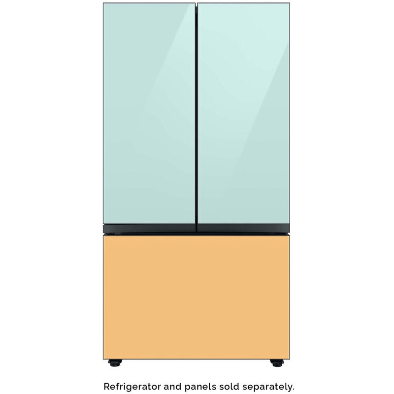 Samsung BESPOKE 3-Door French Door Top Panel for Refrigerators - Morning Blue Glass, , hires
