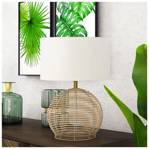 Hudson & Canal Bryn Table Lamp In Rattan - Brown, , hires