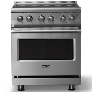 Viking 5 Series 30 in. 4.7 cu. ft. True European Convection Electric Range with Smoothtop Burners - Stainless Steel, , hires