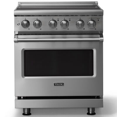 Viking 5 Series 30 in. 4.7 cu. ft. True European Convection Electric Range with Smoothtop Burners - Stainless Steel | VER53044BSS