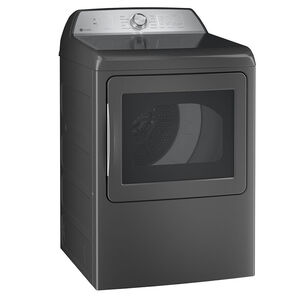 GE Profile 27 in. 7.4 cu. ft. Smart Electric Dryer with Aluminized Alloy Drum, Sanitize Cycle & Sensor Dry - Diamond Gray, Diamond Grey, hires
