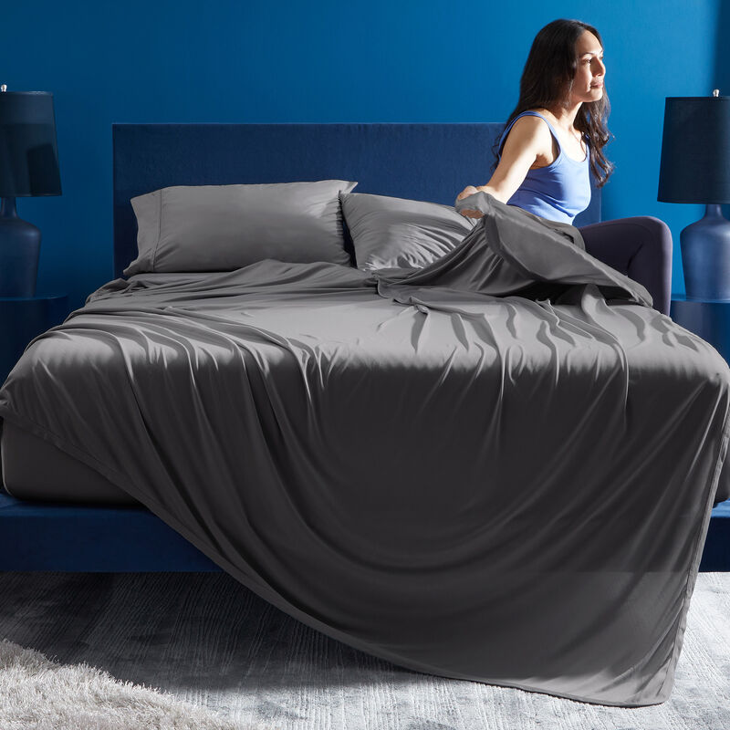 BEDGEAR Dri-Tec Performance Queen Size Mattress Sheet Set - Grey, , hires