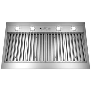 GE 42 in. Standard Style Smart Range Hood with 4 Speed Settings, 1200 CFM & 4 LED Lights - Stainless Steel, , hires