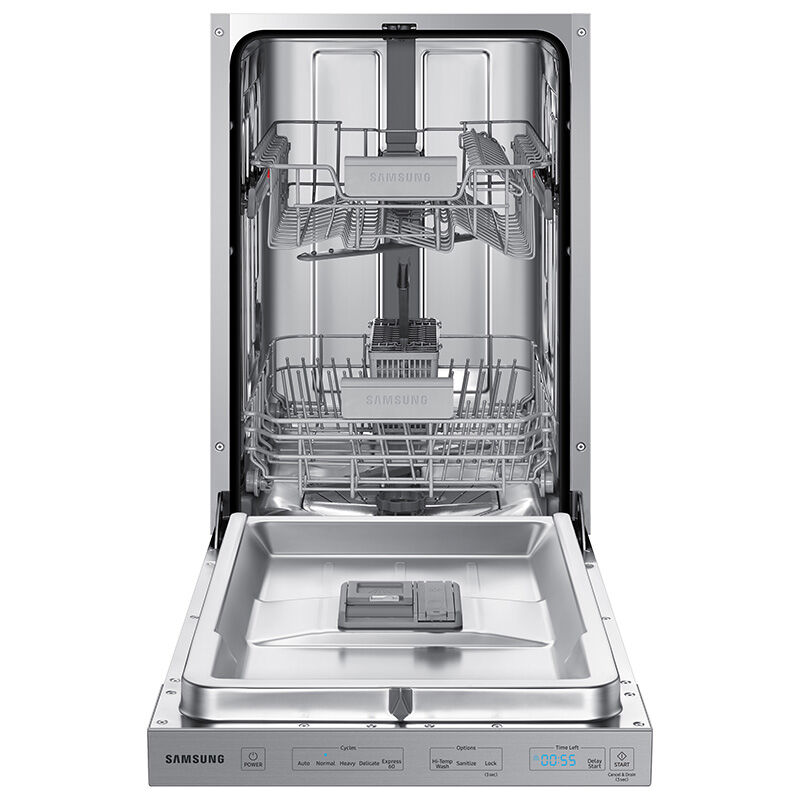Samsung 18 in. ADA Compliant Top Control Dishwasher with 46 dBa Sound Level, AutoRelease & Pocket Handle - Fingerprint Resistant Stainless, , hires