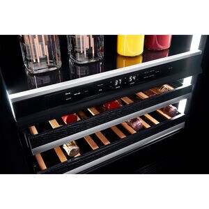 JennAir Noir Series 24 in. 5.0 cu. ft. Built-In Beverage Center with Fixed Shelves & Digital Control - Black, , hires
