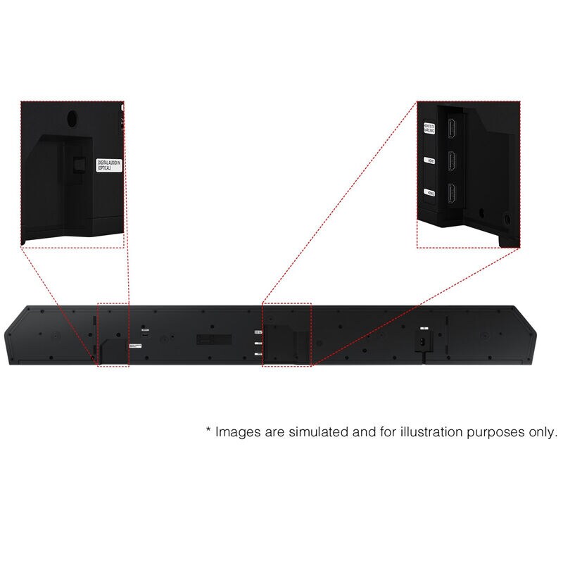 Samsung 11.1.4 Channels Dolby Atmos Smart Sound Bar with Bluetooth & Wireless Subwoofer - Graphite Black, , hires