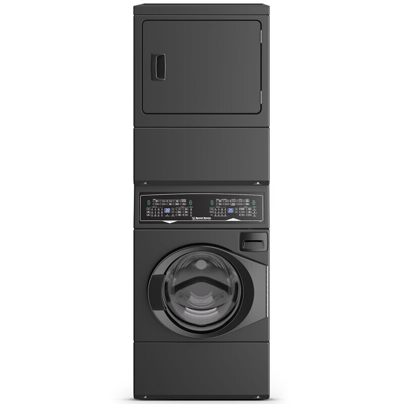 Speed Queen SF7 27 in. 3.5 cu. ft. Electric Front Load Laundry Center with Pet Plus Flea Cycle, Sensor Dry, Sanitize with Oxi & Steam Cycle - Matte Black, Matte Black, hires