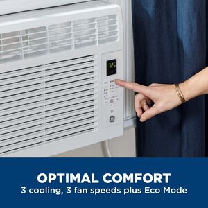 GE 6,000 BTU Window Air Conditioner with 3 Fan Speeds & Remote Control - White, , hires
