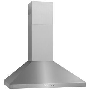 Frigidaire 30 in. Convertible Chimney Style Range Hood with 350 CFM, 3 Fan Speeds & 2 LED Lights - Stainless Steel, , hires