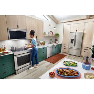 KitchenAid 30 in. 6.4 cu. ft. Air Fry True European Convection Steam Slide-In Electric Range with 4 Induction Burners - Stainless Steel, , hires