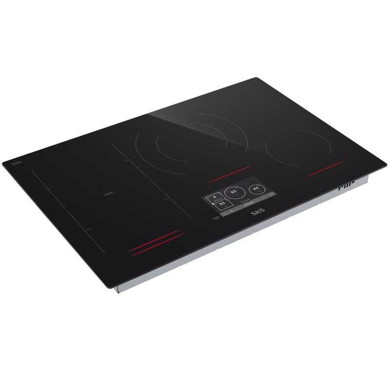 SKS 30 in. 4-Burner Smart Induction Cooktop with Simmer Burner & Power Burner - Black, , hires