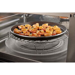 KitchenAid 30 in. 6.4 cu. ft. Electric Microwave/Wall Oven Combo with True European Convection & Sensor Cooking - Stainless Steel with PrintShield Finish, Stainless Steel with PrintShield Finish, hires