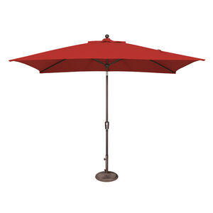 SimplyShade Catalina 6.6'x10' Rectangle Push Button Market Umbrella in Sunbrella Fabric - Jockey Red, Red, hires