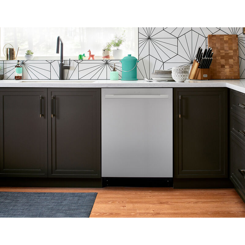 LG 24 in. Top Control Smart Dishwasher with 46 dBA Sound Level, 3rd Rack, QuadWash Pro & Dynamic Heat Dry - PrintProof Stainless Steel, , hires