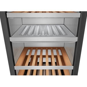 Signature Kitchen Suite Instaview 24 in. Built-in Smart Wine Cooler with Metal & Wood Racks, Multi-Temperature Zones & 113 Bottle Capacity - Custom Panel Ready, , hires