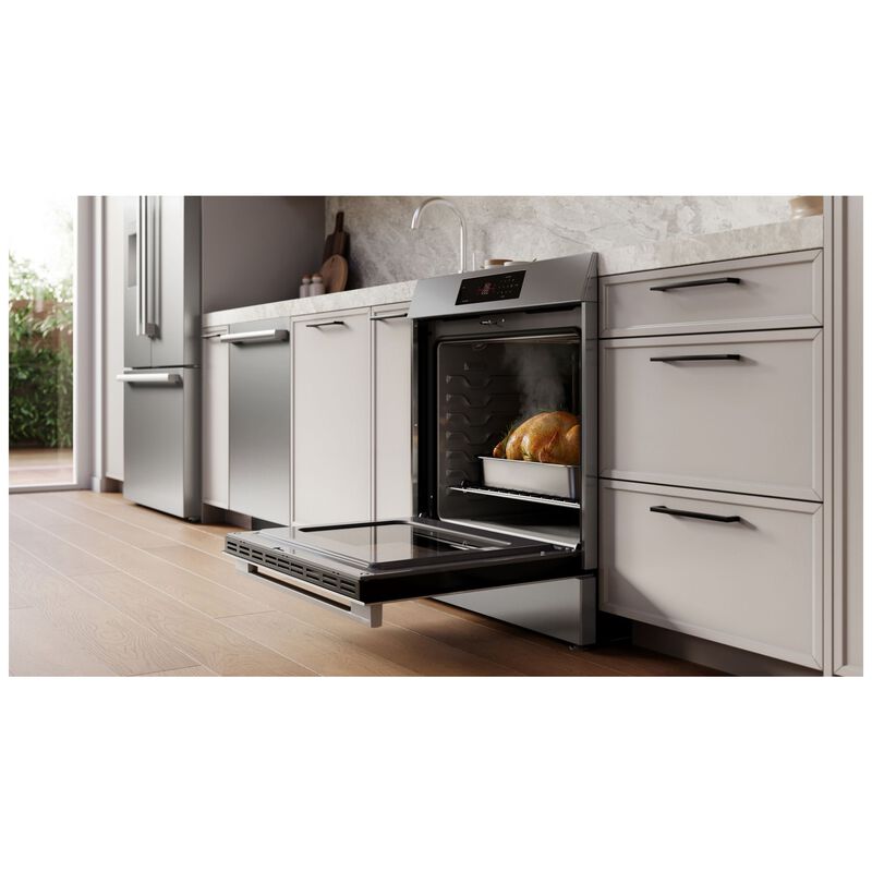 Bosch 500 Series 30 in. 5.8 cu. ft. Air-Fry Standard Convection Slide-In Electric Range with 4 Induction Burners - Stainless Steel, , hires