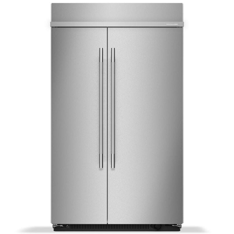 KitchenAid 48 in. 30.0 cu. ft. Built-In Counter Depth Side-by-Side Refrigerator with Ice Maker - Stainless Steel with PrintShield Finish, Stainless Steel with PrintShield Finish, hires