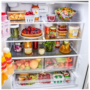 LG 36 in. 26.5 cu. ft. Smart Counter Depth French Door Refrigerator with Internal Water Dispenser - Black Stainless Steel, , hires
