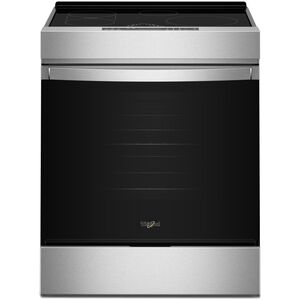 Whirlpool 30 in. 6.4 cu. ft. Air-Fry True European Convection Slide-In Electric Range with 4 Induction Burners - Fingerprint Resistant Stainless Steel, , hires