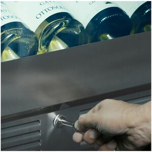 XO 24 in. Undercounter Wine Cooler with Metal Racks, Dual Temperature Zones & 46 Bottle Capacity - Stainless Steel, , hires