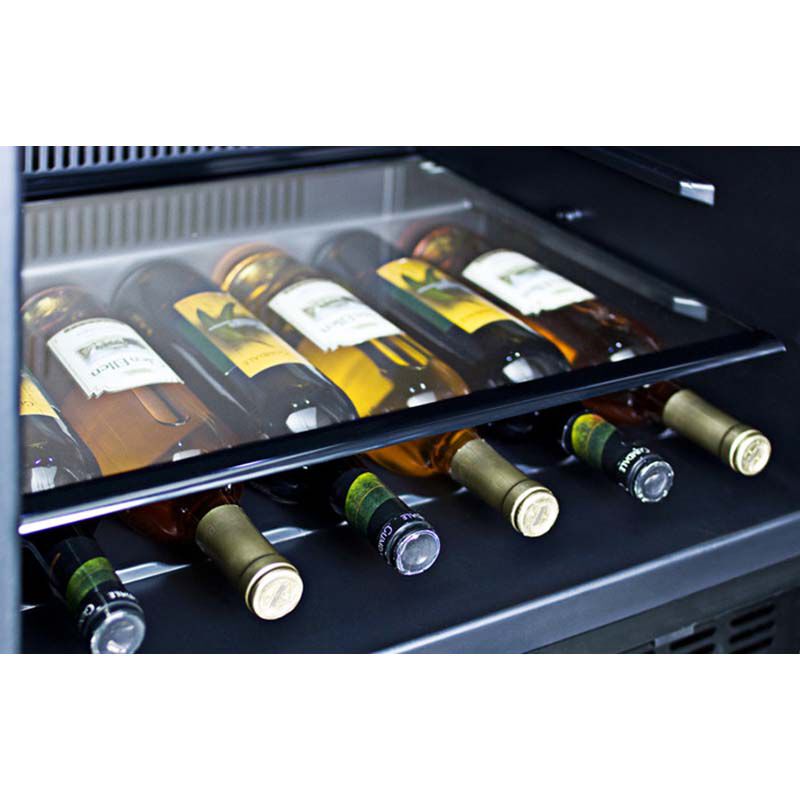Summit 24 in. 4.6 cu. ft. Built-In/Freestanding Beverage Center with Adjustable Shelves & Digital Control - Stainless Steel, , hires