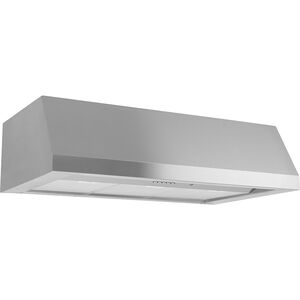 GE 30 in. Canopy Pro Style Range Hood with 4 Speed Settings, 600 CFM, Convertible Venting & 2 LED Lights - Stainless Steel, , hires