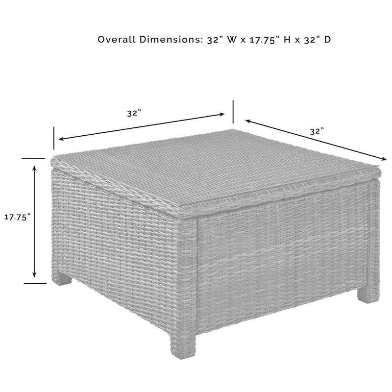 Crosley Bradenton 5 Piece Wicker Outdoor Sectional - Gray, , hires