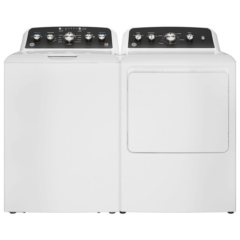 GE 27 in. 4.6 cu. ft. Top Load Washer with Stainless Steel Basket, Cold Plus, Wash Boost & Sanitize with Oxi - White, , hires