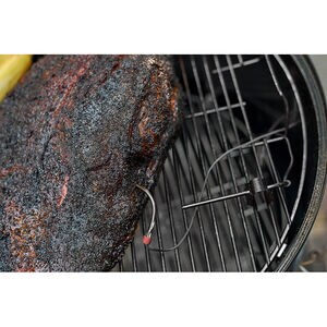 Weber Smokey Mountain 18 in. 2-Rack Charcoal Smoker with Built-In Thermometer - Black, , hires