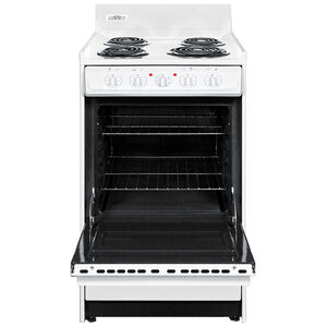 Summit 20 in. 2.4 cu. ft. Electric Range with Coil Burners - White, , hires