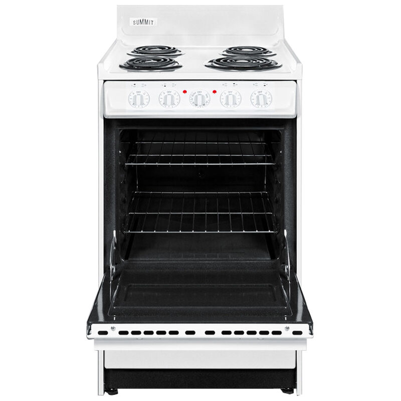 Summit 20 in. 2.4 cu. ft. Electric Range with Coil Burners - White, , hires