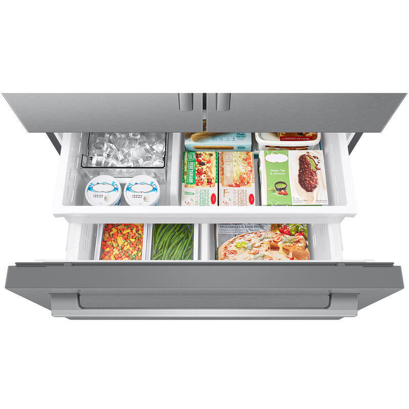 Samsung Bespoke 36 in. 29.5 cu. ft. Smart French Door Refrigerator with Internal Water Dispenser - Fingerprint Resistant Stainless, , hires
