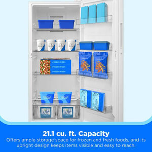 Midea 30 in. 21.1 cu. ft. Garage-Ready Double-Drawer Upright Freezer with Adjustable Shelves - White, , hires